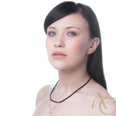 Etoile filante - Pendentif et cordon suédine noir