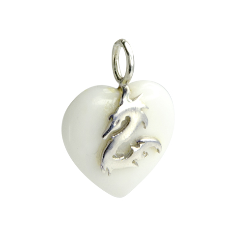 Coeur de Sylve - Dragon Agate blanche - Pendentif