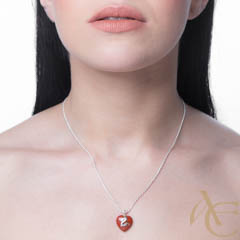 Coeur de Sylve - Dragon Jaspe rouge - Pendentif