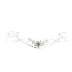 Diadème - Bouquet de fleurs Agate verte