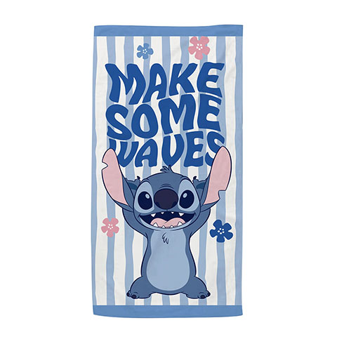 Serviette de bain rayée Stitch - Lilo & Stitch