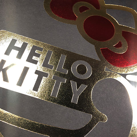 Affiche de collection - Sign or et rouge - Hello Kitty