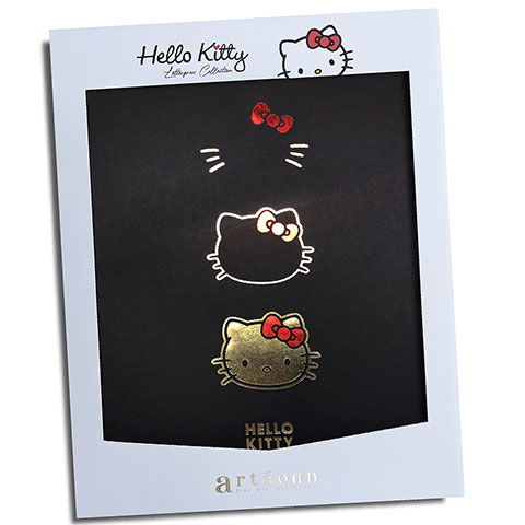 Affiche de collection - 3 faces or - Hello Kitty