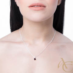 Intense - pendentif argent 925ème et Grenat
