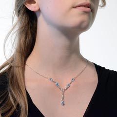 Clarté - collier argent 925ème et oxyde zirconium