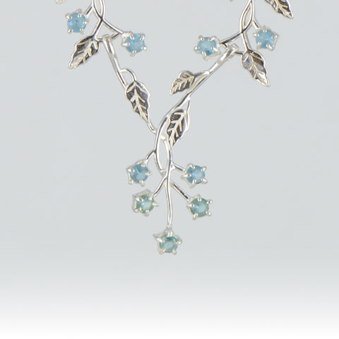 Délicate - collier argent 925ème et oxyde zirconium Délicate - collier argent 925ème et oxyde zirconium