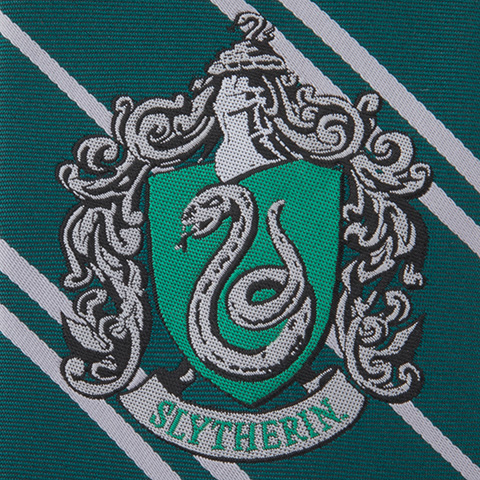 Cravate Serpentard - Logo tissé - Harry Potter