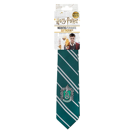 Cravate Serpentard - Logo tissé - Harry Potter