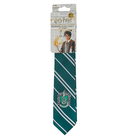Cravate kid Serpentard - Logo tissé - Harry Potter