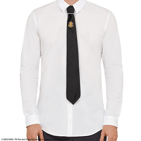 Cravate deluxe Nevermore Academy avec pin’s - Wednesday