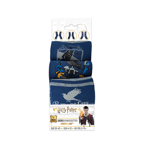 Lot 3 paires de Chaussettes Serdaigle - Du 35 au 45 - Harry Potter
