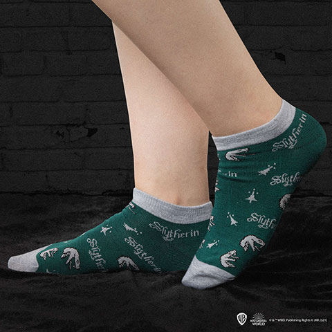 Lot de 3 paires de chaussettes courtes Serpentard - Harry Potter