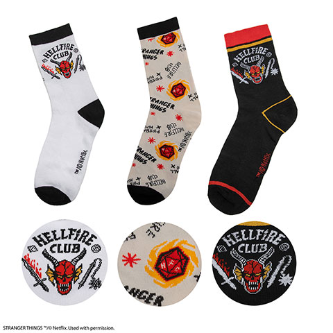 Set 3 paires de chaussettes Hellfire Club - Stranger Things