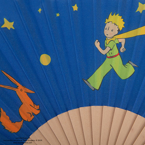 Éventail pliable – Planètes – Le Petit Prince