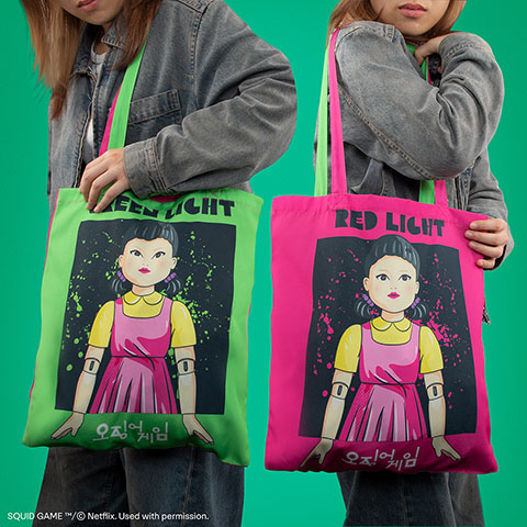Tote Bag red, green - Squid Game