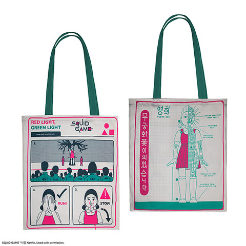 Tote Bag Young-hee Blue Print - Squid Game