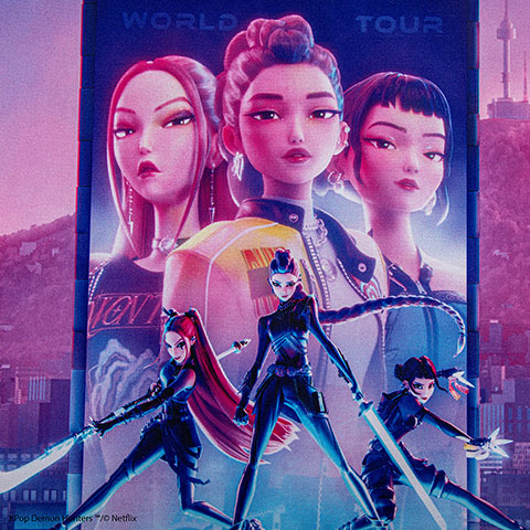 Tapis de bureau XL - Takedown Huntr/x - KPop Demon Hunters