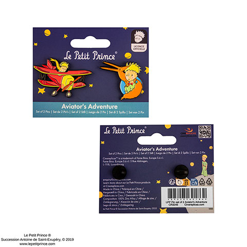 Set 2 pin’s L’aventure de l’aviateur - Le Petit Prince