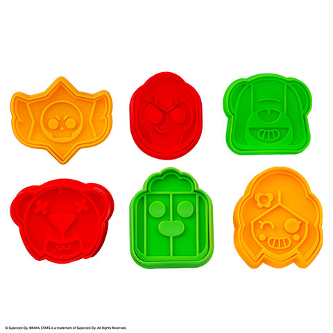 Lot de 6 tampons silicone pour cookies - Brawl Stars