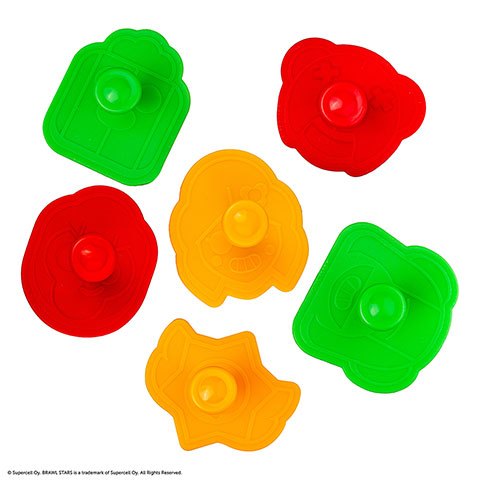 Lot de 6 tampons silicone pour cookies - Brawl Stars
