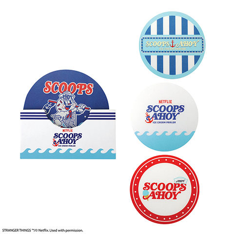 Lot de 4 sous-verre Scoops Ahoy - Stranger Things