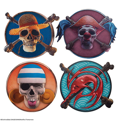 Lot de 4 sous-verres Personnages 1 - One Piece