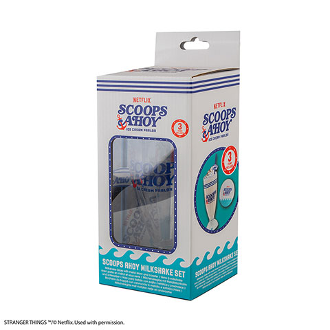 Verre à milkshake et paille Scoops Ahoy - Stranger Things