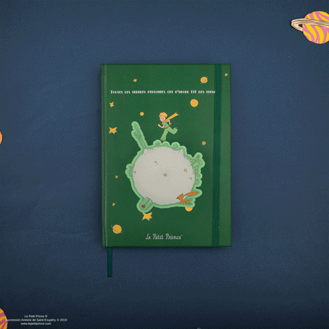 Carnet rigide Astéroïde rotatif - Le Petit Prince