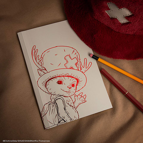 Carnet à couverture souple - Croquis de Chopper - One Piece Netflix