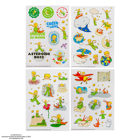 4 feuilles de Stickers Céleste - Le Petit Prince
