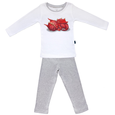 Bébé Dragon - Dormeur - Pyjama Bébé manches longues - Coton - Gris Chiné