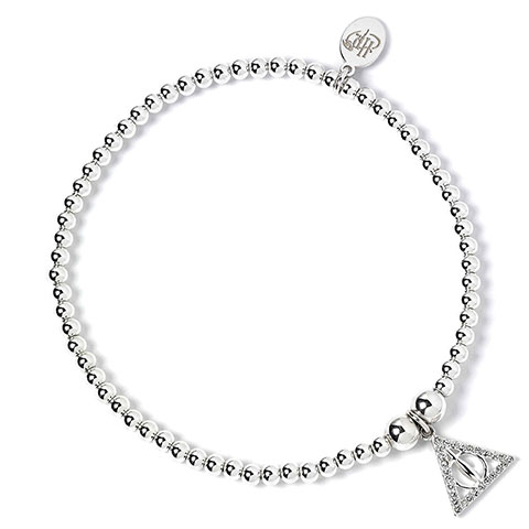 Bracelet à perles Les Reliques de la Mort - Argent 925ème avec Cristaux - Harry Potter