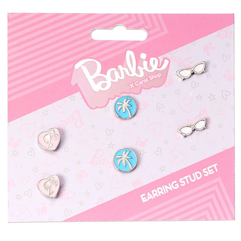 3 paires de puces d’oreilles - Barbie