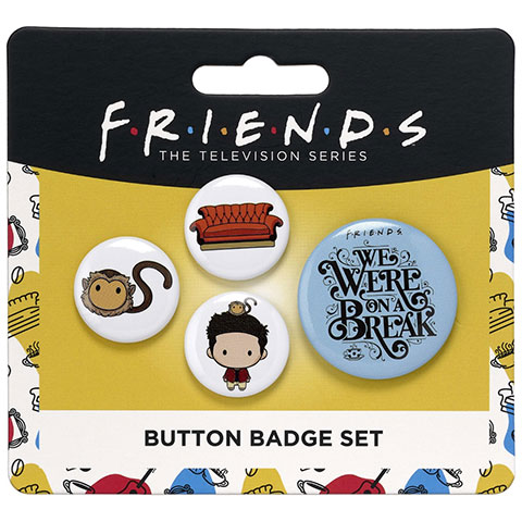 Set de 4 badges Ross - Friends