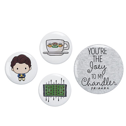 Set de 4 badges Chandler - Friends