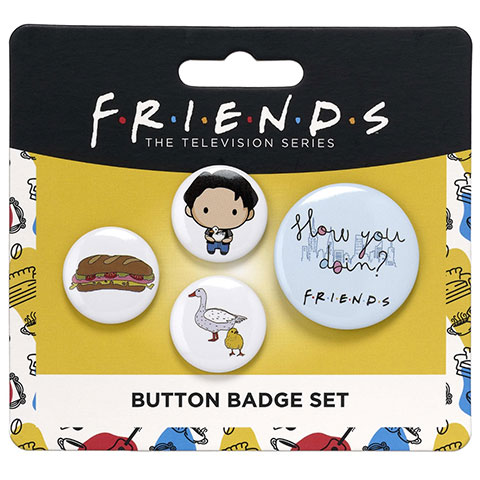 Set de 4 badges Joey - Friends