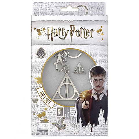 Pack Porte-clés et pin’s Reliques de la mort - Harry Potter