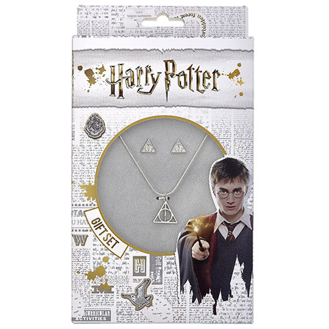 Pack collier et boucles d’oreilles Reliques de la Mort - Harry Potter