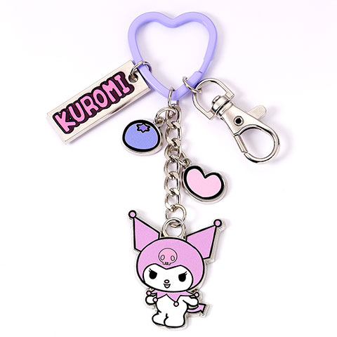 Porte-clés Kuromi avec charms - Hello Kitty Porte-clés Kuromi avec charms - Hello Kitty