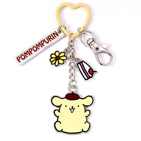 Porte-clés Pompompurin avec charms - Hello Kitty Porte-clés Pompompurin avec charms - Hello Kitty