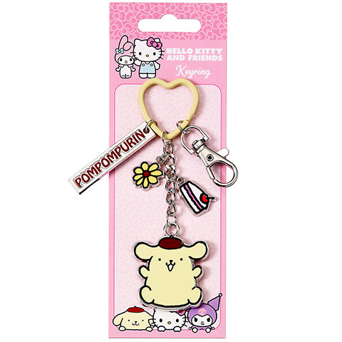 Porte-clés Pompompurin avec charms - Hello Kitty Porte-clés Pompompurin avec charms - Hello Kitty