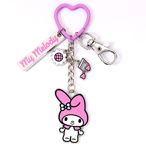 Porte-clés My Melody avec charms - Hello Kitty Porte-clés My Melody avec charms - Hello Kitty
