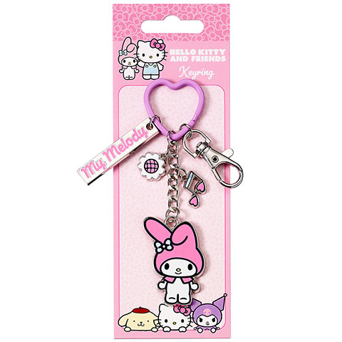 Porte-clés My Melody avec charms - Hello Kitty Porte-clés My Melody avec charms - Hello Kitty