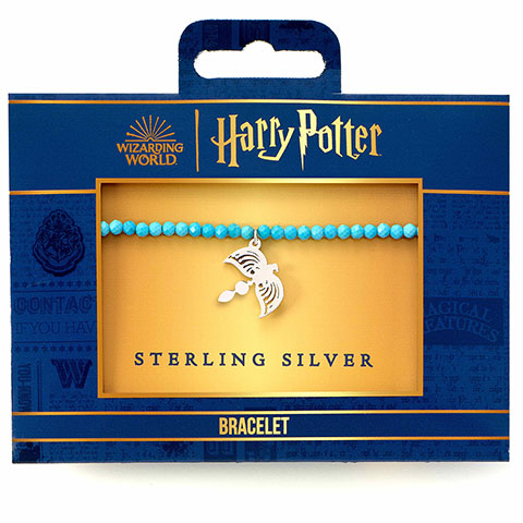 Bracelet Charm à perles bleues Diadème de Serdaigle - Argent 925 - Harry potter