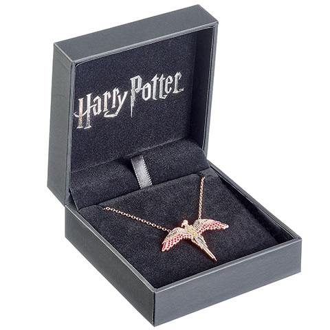 Collier Fumseck argent 925ème plaqué or rose avec cristaux - Harry Potter.