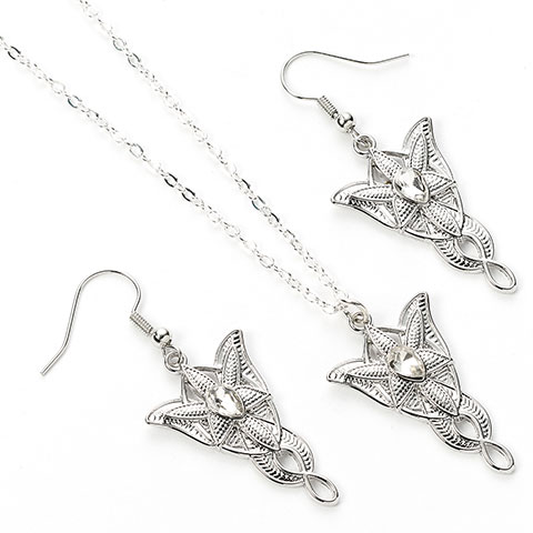 Parure cadeau boucles d’oreilles et collier Evenstar - Le Seigneur des Anneaux