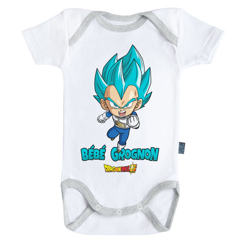 Bébé grognon - Vegeta - Dragon Ball Super - Body Bébé manches courtes
