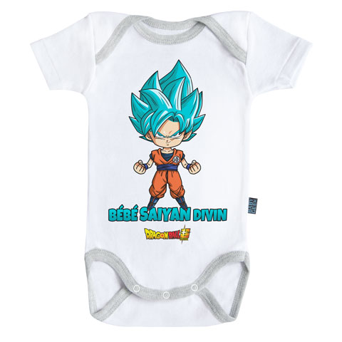 Bébé super Saiyan Divin Goku - Dragon Ball Super - Body Bébé manches courtes