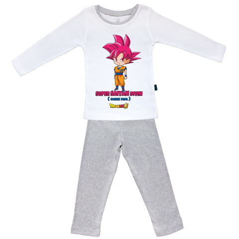 Bébé super Saiyan Divin comme Papa - Goku - Dragon Ball Super - Pyjama Bébé manches longues