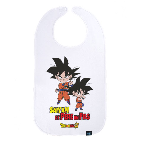 Saiyan de père en fils - Goku et Goten - Dragon Ball Super - Maxi bavoir Bébé